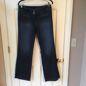 Ann Taylor Curvy Wide Leg Dark Wash Jeans - Size 4